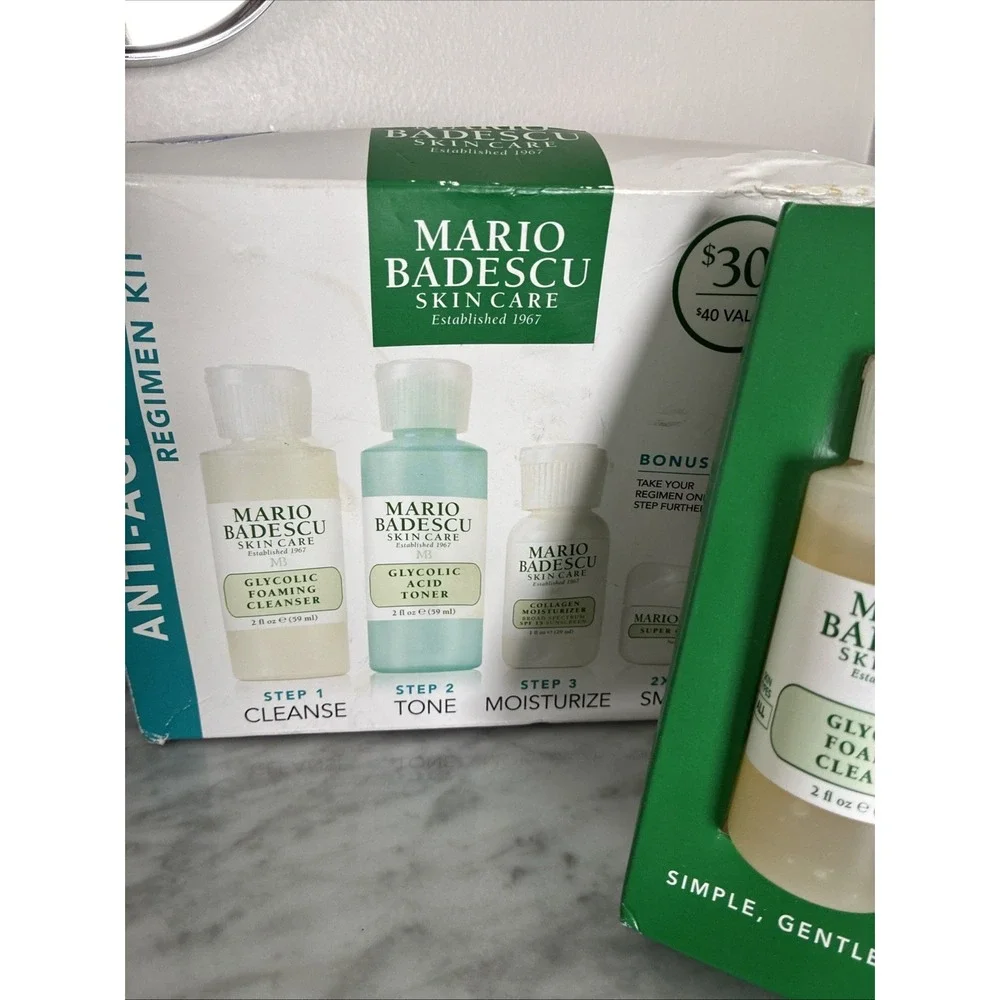 Mario Badescu Skin Care Anti Aging Regimen Kit Facial Skincare Gift Set Bundle